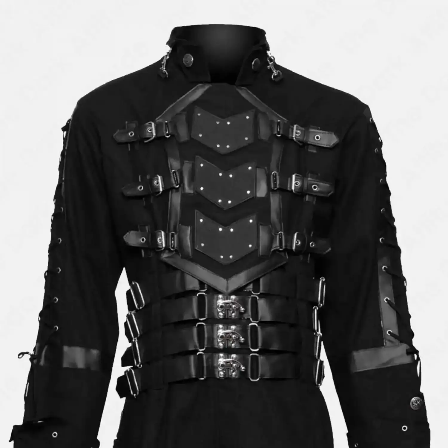 Dark Hellraiser Pinhead Gothic Coat: Men's Vampire Long Trench Coat